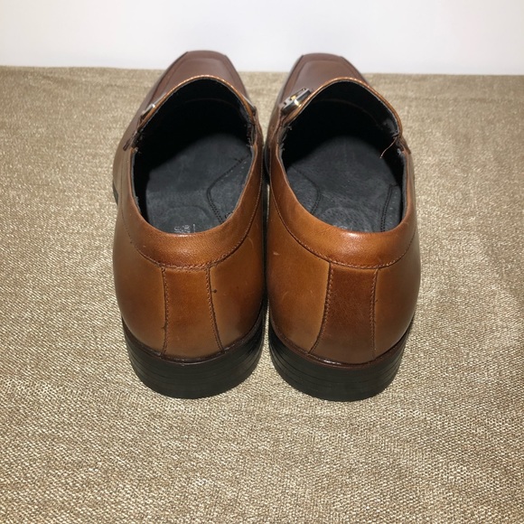 Mens Stacy Adams size 10 slip on dress shoes light brown/ tan - Picture 4 of 7